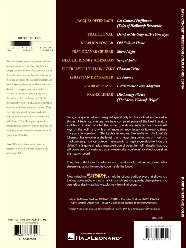 Other Cover Image Easy Concert Pieces for Violin & Orchestra