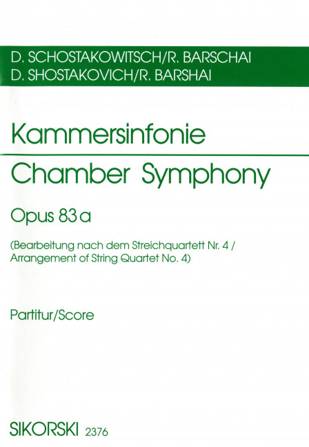 Front Cover Image Kammersinfonie op. 83 a 