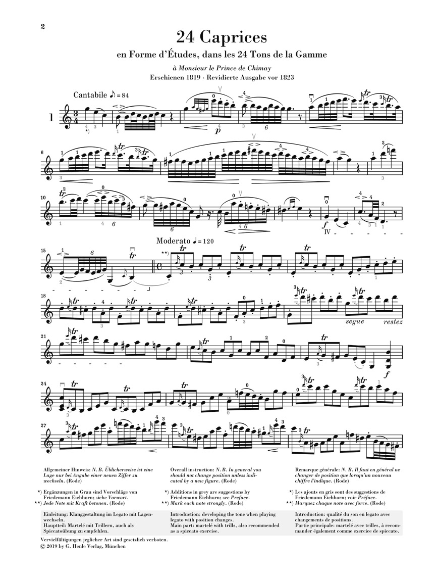 Other Cover Image 24 Caprices für Violine solo