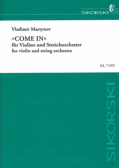 Front Cover Image "Come In" 
