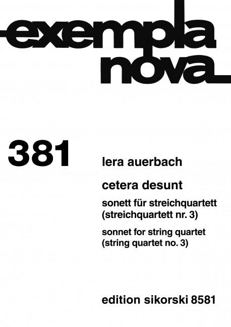 Front Cover Image Cetera desunt 