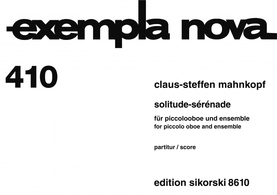 Front Cover Image Solitude-Sérénade 
