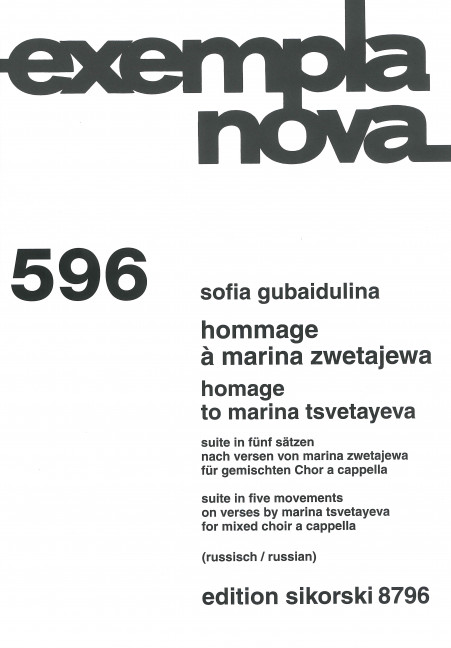 Front Cover Image Hommage à Marina Zwetajewa 