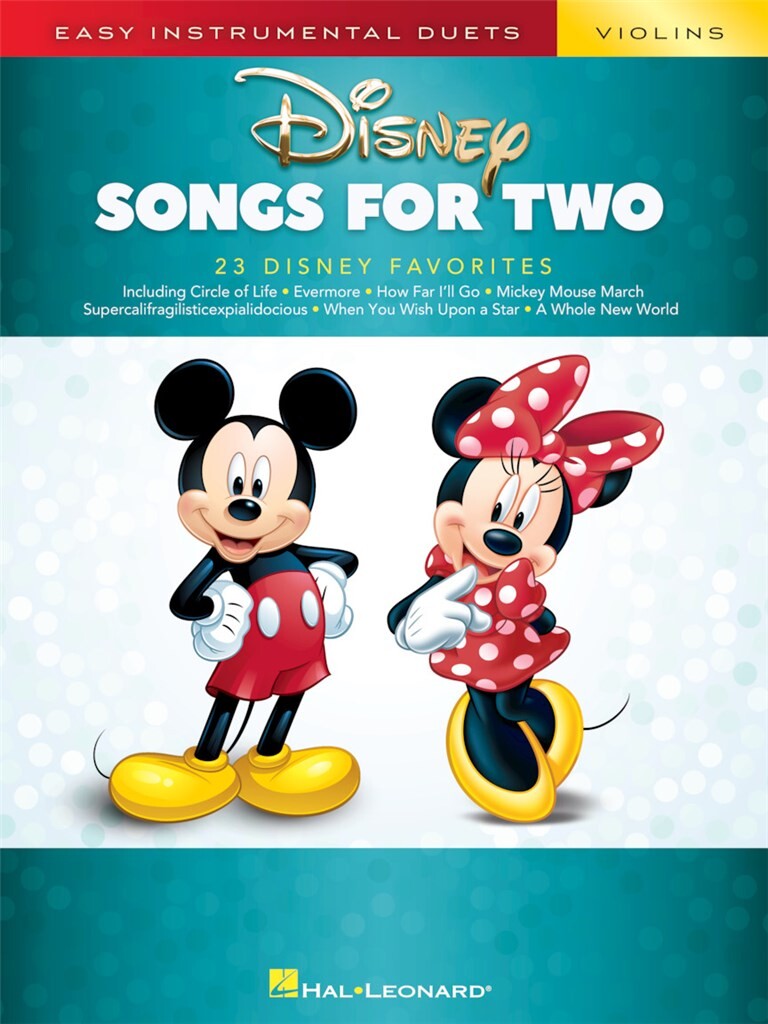 Front Cover Image Disney Songs for Two Violins