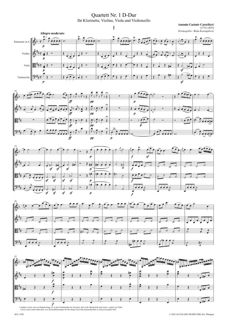 Other Cover Image Quartett Nr. 1 D-Dur 