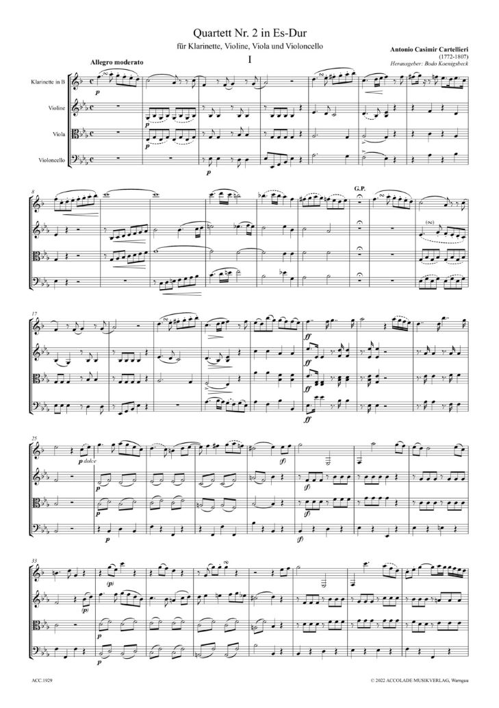 Other Cover Image Quartett Nr. 1 Es-Dur 
