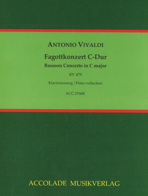 Front Cover Image Fagottkonzert C-Dur RV 479 Fanna F..VIII,26 