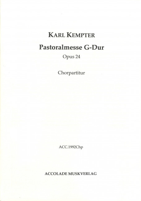 Front Cover Image Pastoralmesse in G - Chorpartitur 24 