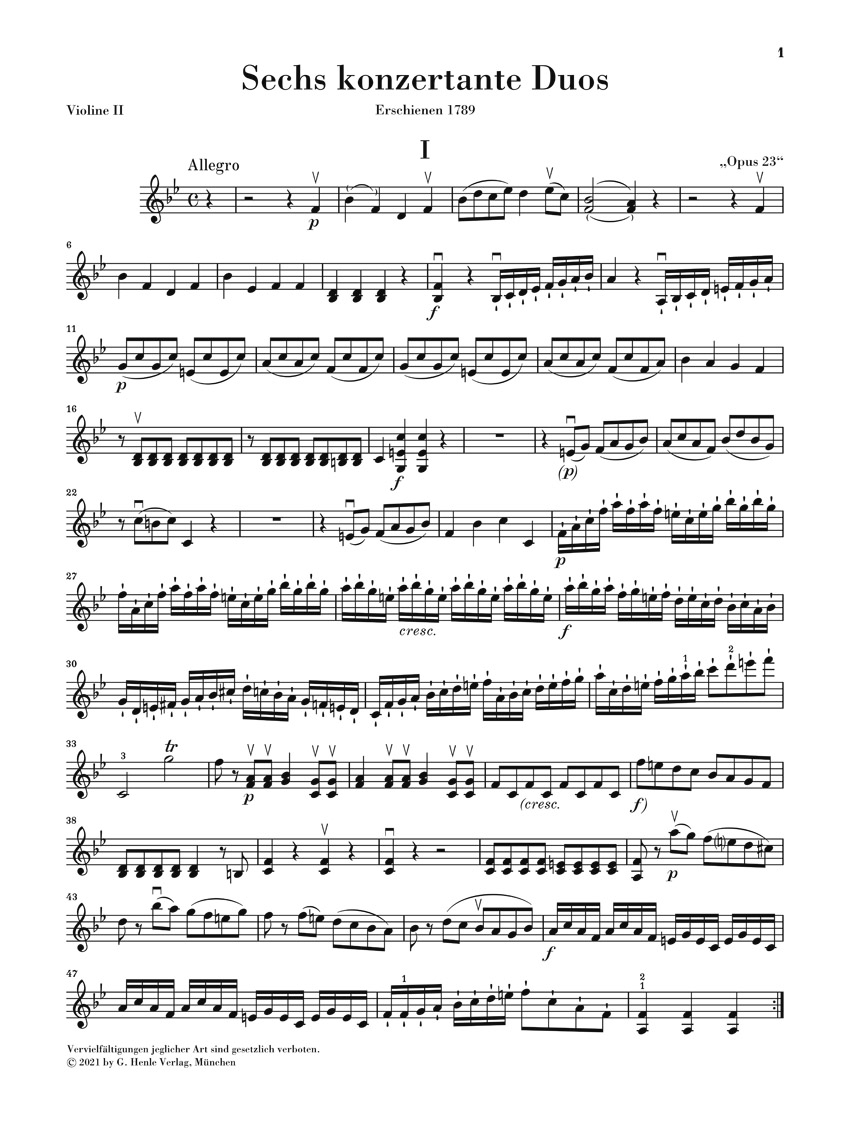 Other Cover Image Sechs Duos op. 23 für zwei Violinen