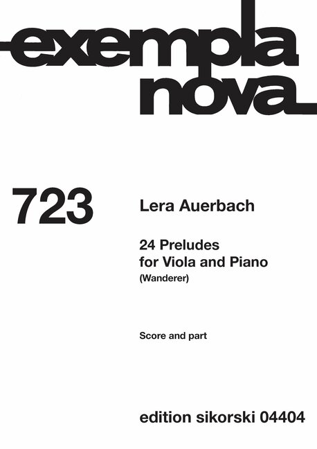 Front Cover Image 24 Preludes for Viola and Piano 
