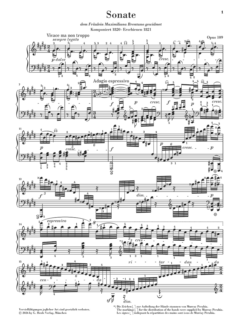 Other Cover Image Klaviersonate Nr. 30 E-dur op. 109