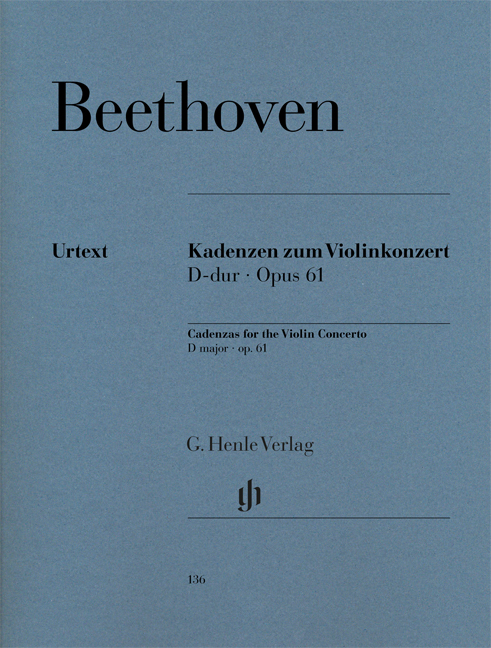 Front Cover Image Kadenzen zum Violinkonzert D-dur Opus 61