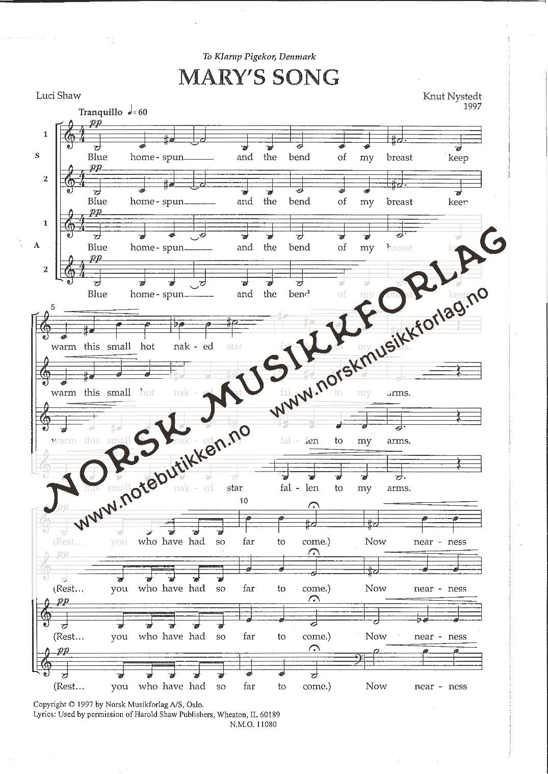 Other Cover Image Mary's song