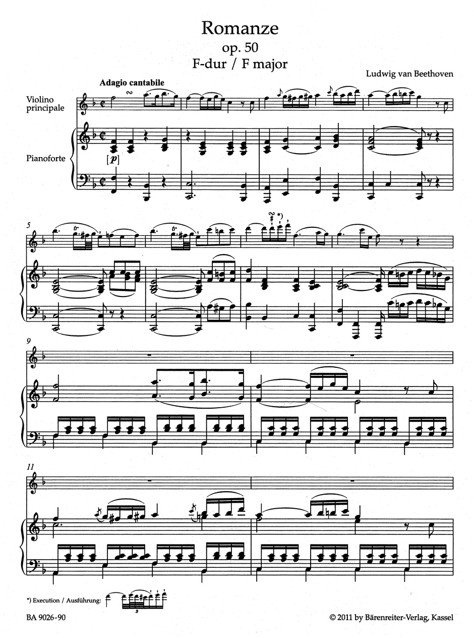 Other Cover Image Romanzen in F-Dur und G-Dur für Violine und Orchester op. 50, 40