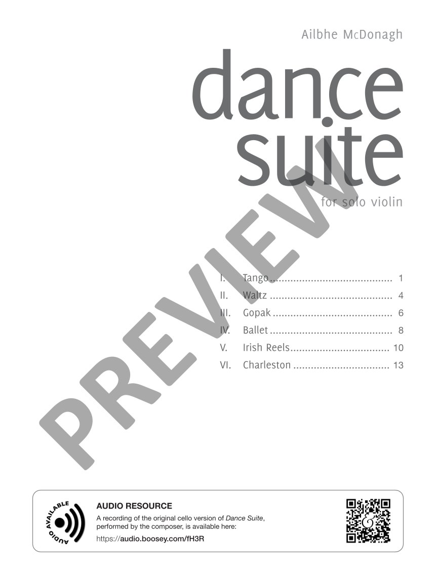 Other Cover Image Dance Suite for Solo Violin