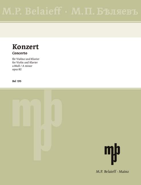 Front Cover Image Violinkonzert a-Moll op. 82