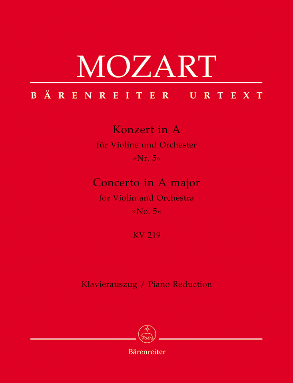 Front Cover Image Konzert für Violine und Orchester Nr. 5 A-Dur KV 219