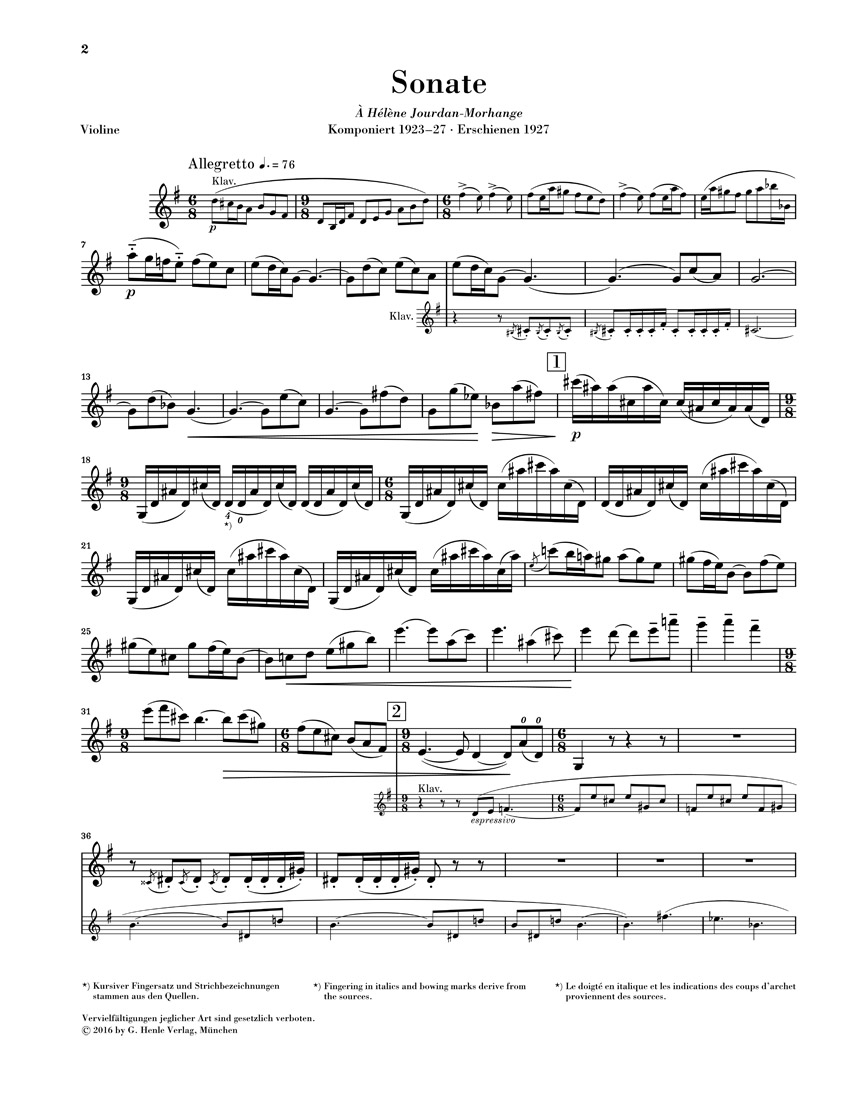 Other Cover Image Sonate G-dur für Violine und Klavier