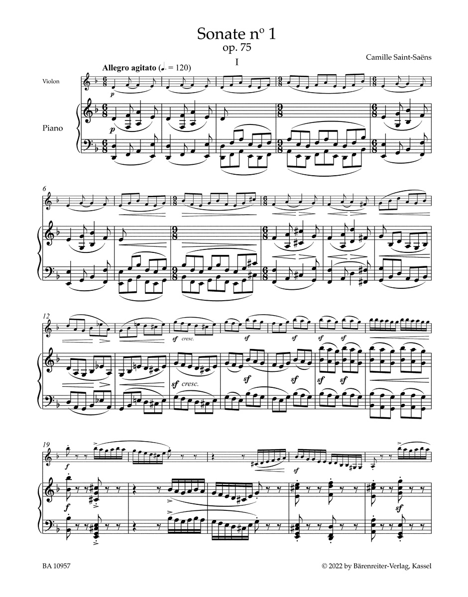 Other Cover Image Sonate Nr. 1 für Violine und Klavier in d-Moll op. 75