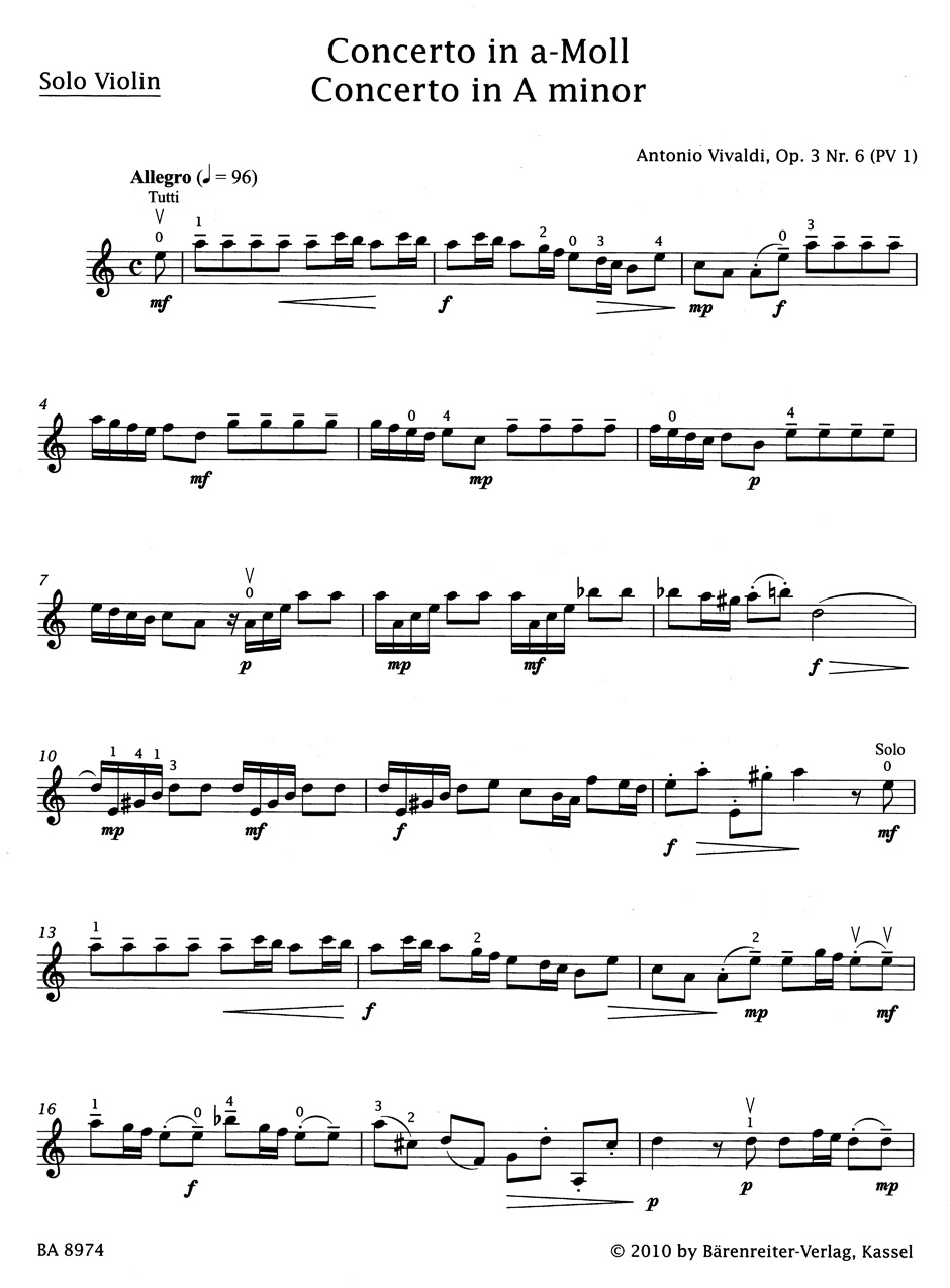 Other Cover Image Concerto a-Moll op. 3/6