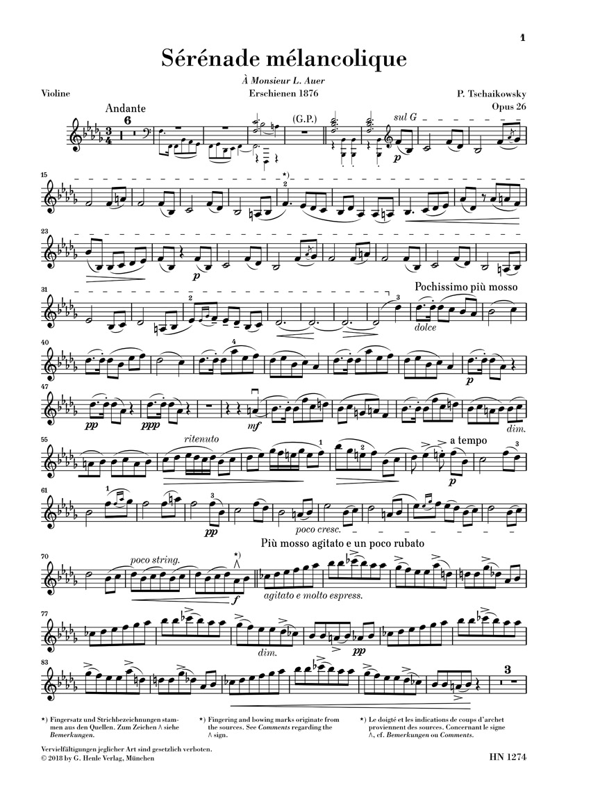 Other Cover Image Sérénade mélancolique op. 26