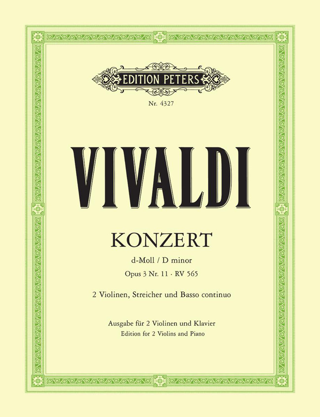 Other Cover Image Konzert für 2 Violinen, Streicher und Basso continuo d-moll op. 3 Nr. 11 RV 565
