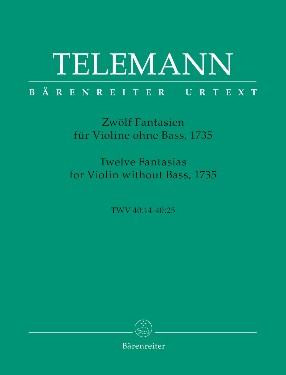 Front Cover Image Zwölf Fantasien für Violine ohne Bass TWV 40:14-40:25 (1735)