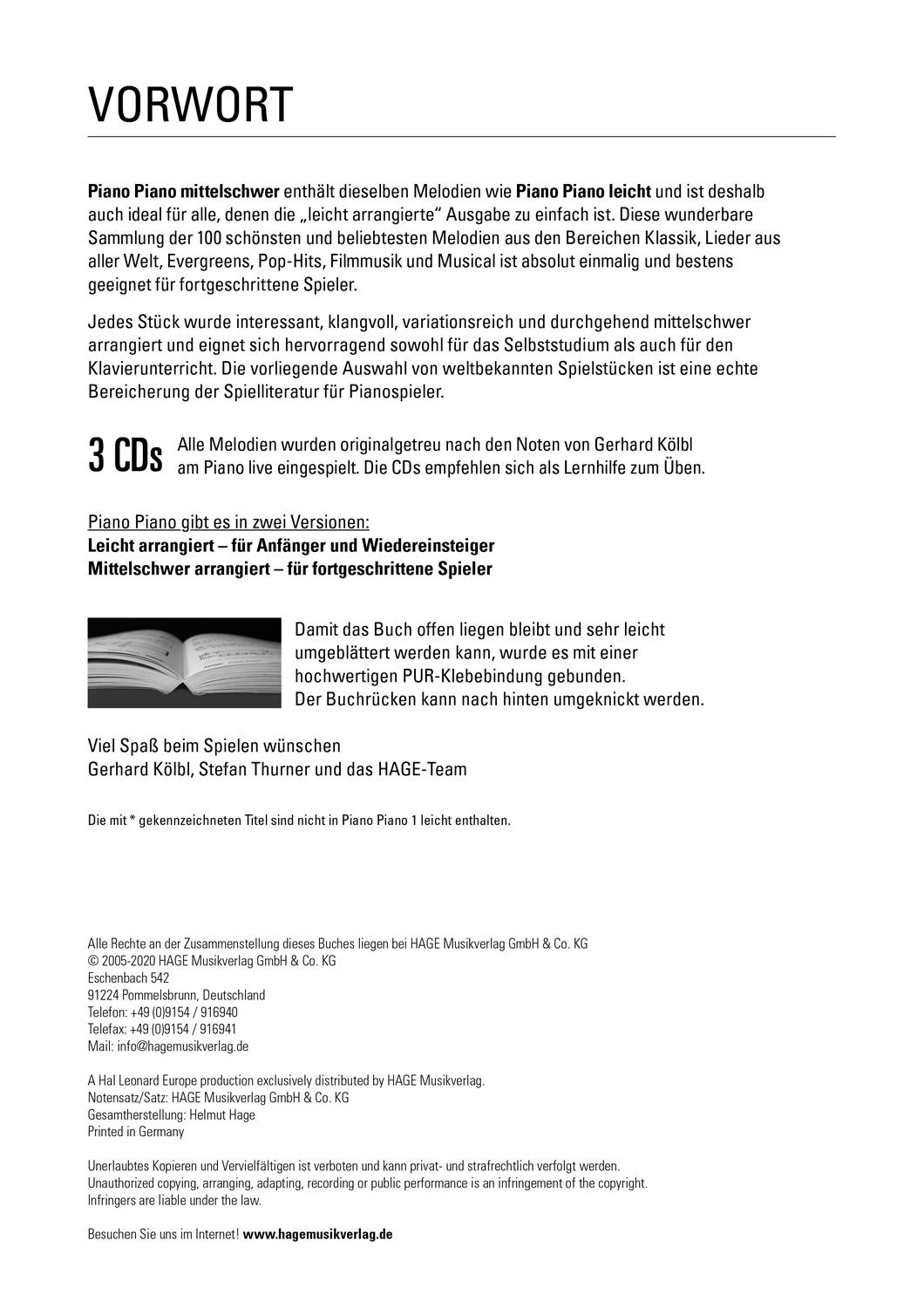 Other Cover Image Piano Piano 1 - mittelschwer (mit 3 CDs)