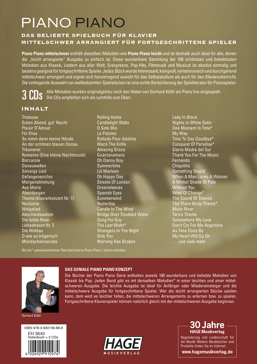 Other Cover Image Piano Piano 1 - mittelschwer (mit 3 CDs)