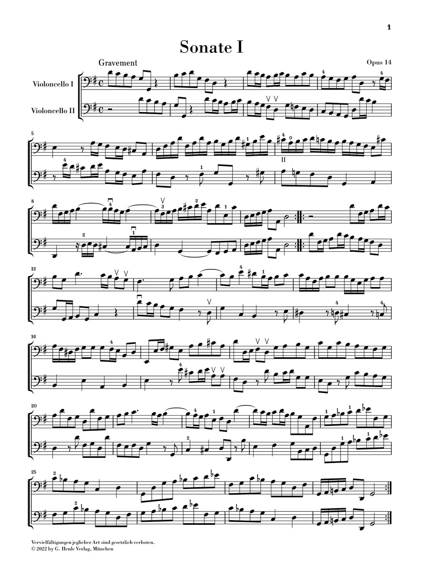 Other Cover Image Sechs Sonaten für zwei Violoncelli (Fagotte) op. 14