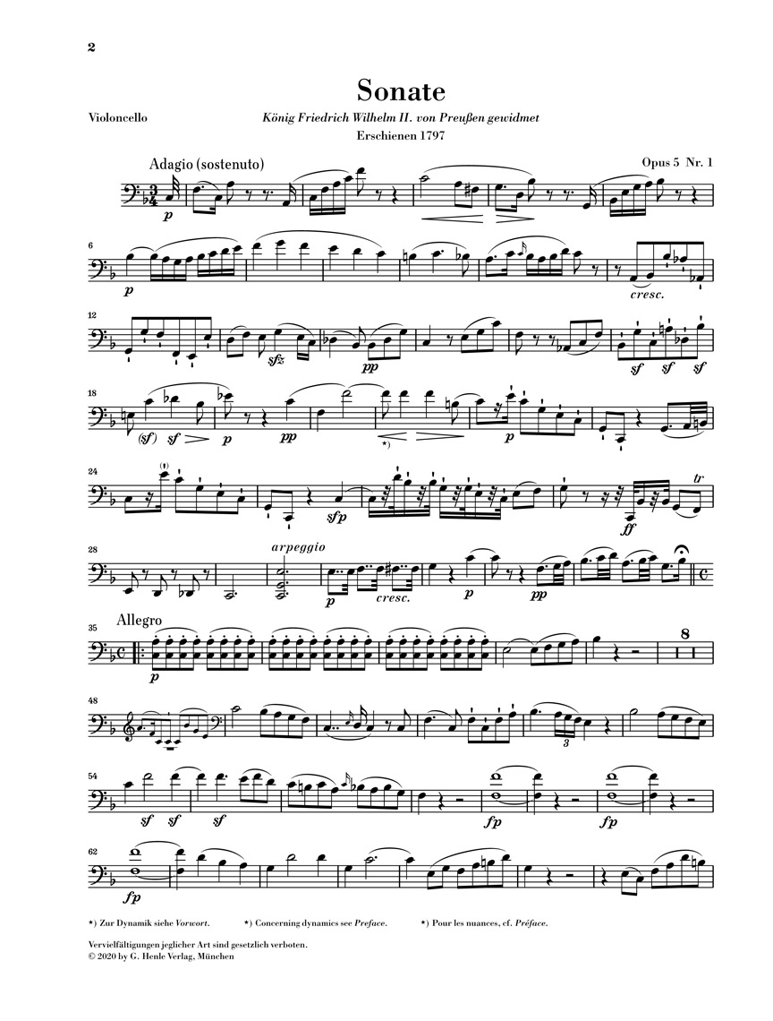 Other Cover Image Sonate F-dur op. 5,1 für Klavier und Violoncello