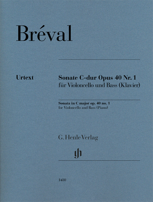 Front Cover Image Sonate C-dur op. 40,1 für Violoncello und Bass (Klavier)