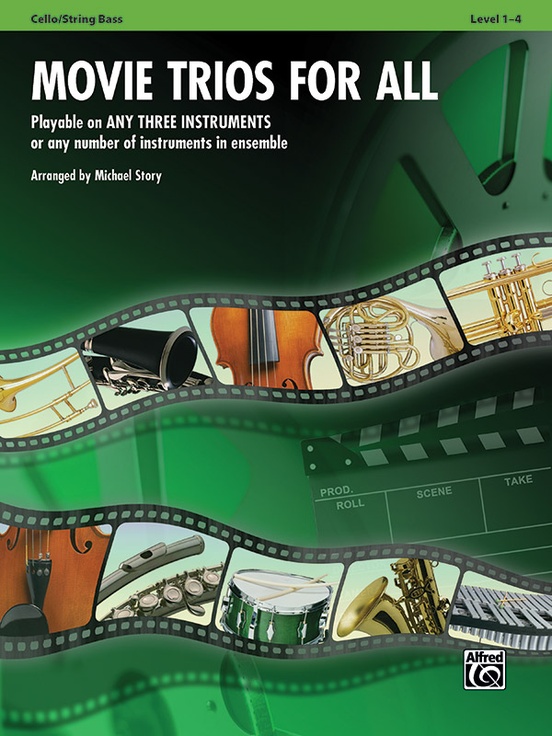 Front Cover Image Movie Trios for All - Cello / String Bass