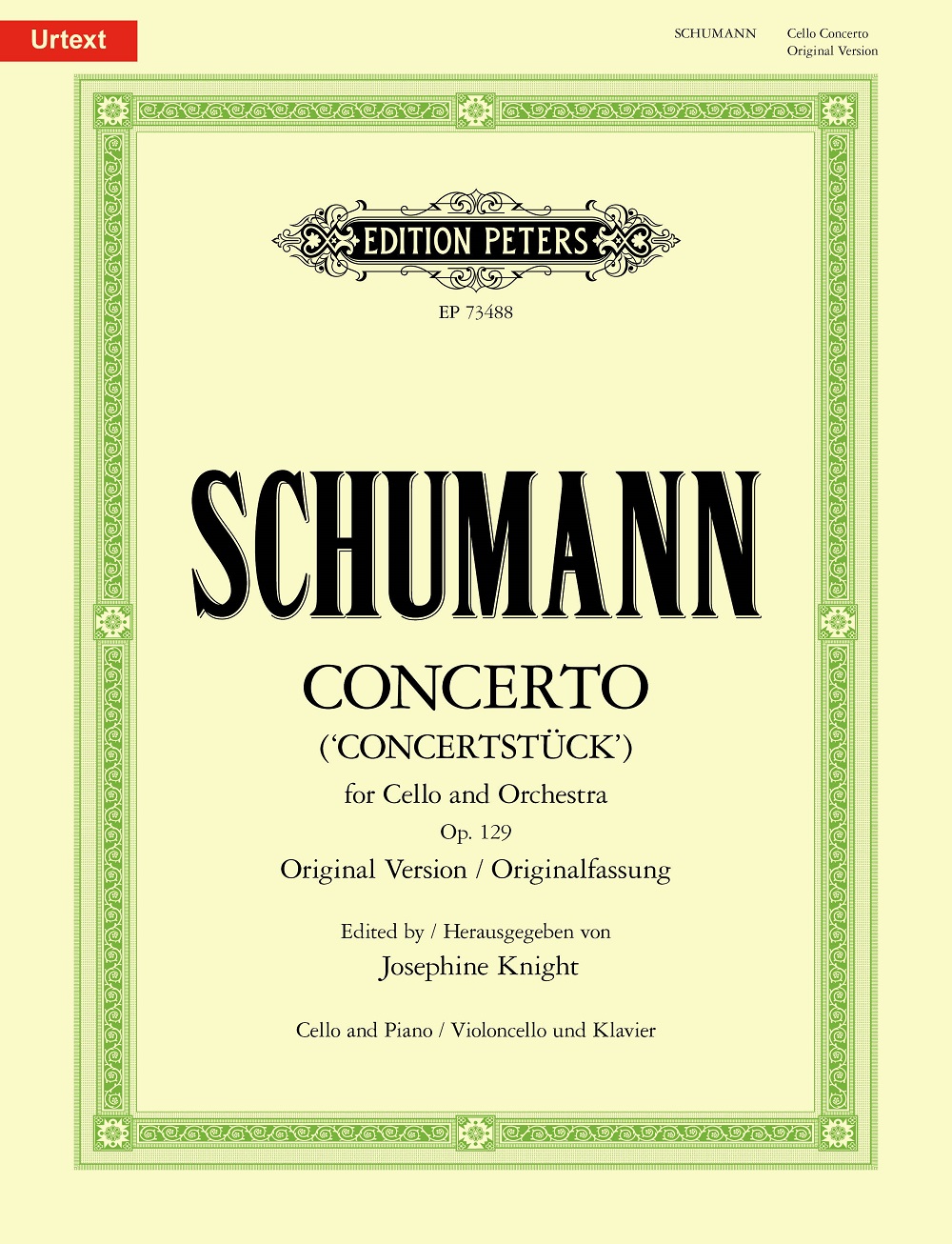 Front Cover Image Concerto ('Concertstück') for Cello and Orchestra op. 129
