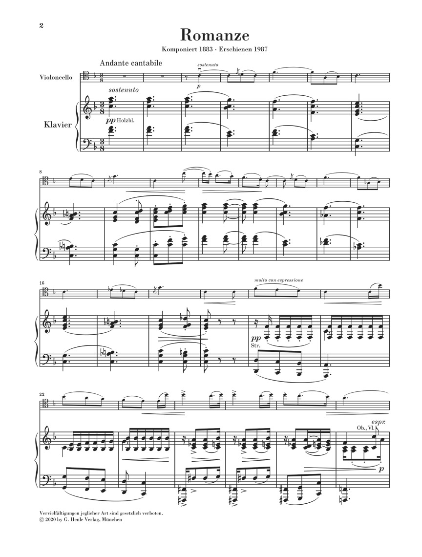 Other Cover Image Romanze F-dur für Violoncello und Orchester