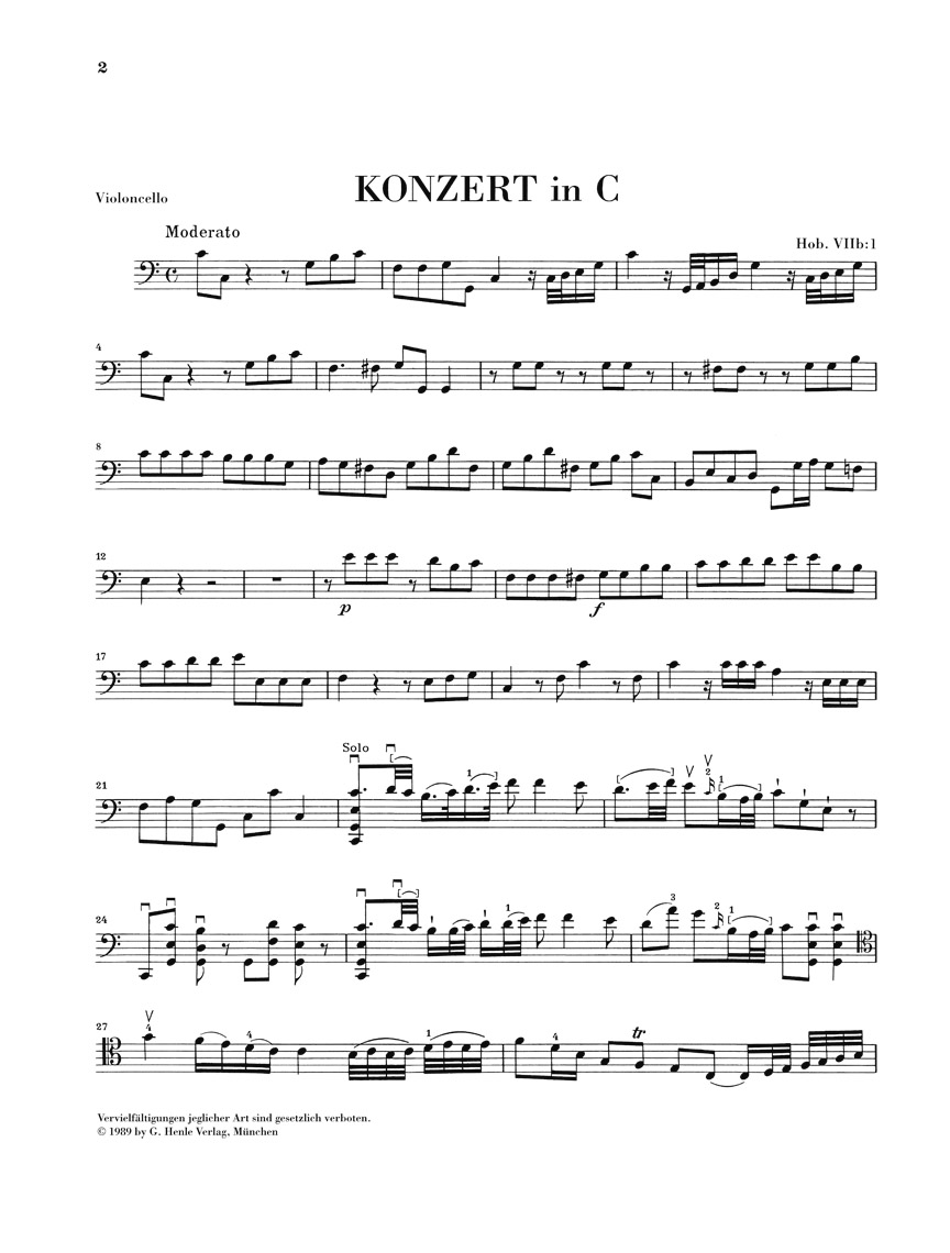 Other Cover Image Konzert für Violoncello und Orchester C-Dur Hob. VIIb:1