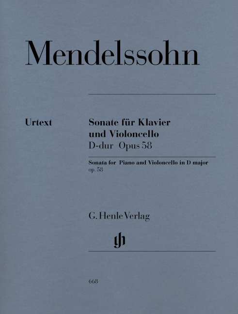 Front Cover Image Sonate für Violoncello und Klavier D-dur op. 58
