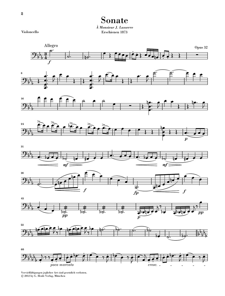 Other Cover Image Sonate Nr. 1 c-moll op. 32 für Violoncello und Klavier