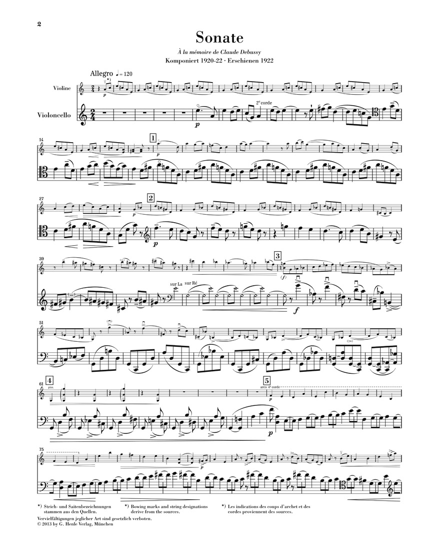 Other Cover Image Sonate für Violine und Violoncello
