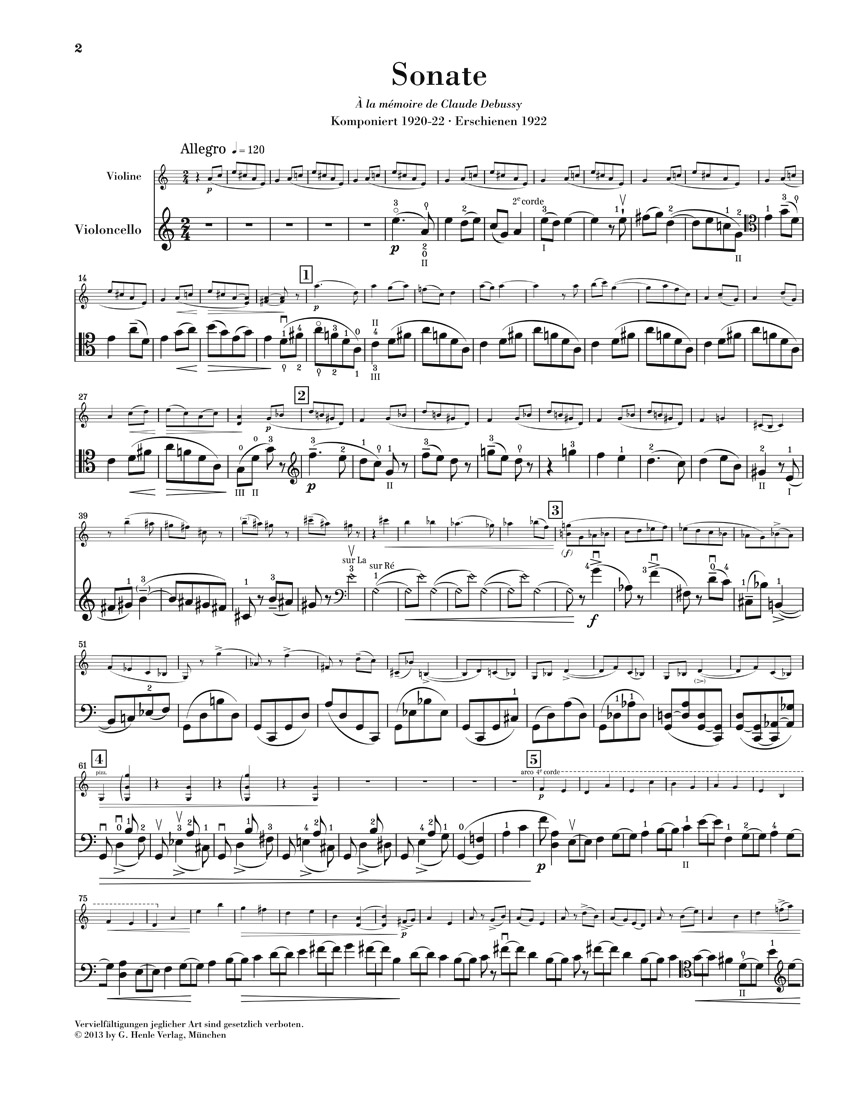 Other Cover Image Sonate für Violine und Violoncello