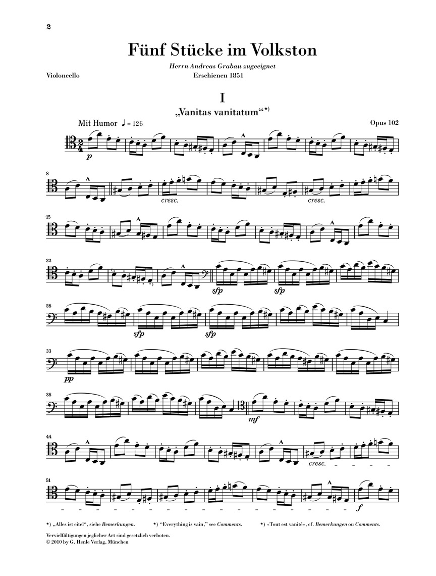 Other Cover Image Fünf Stücke im Volkston op. 102