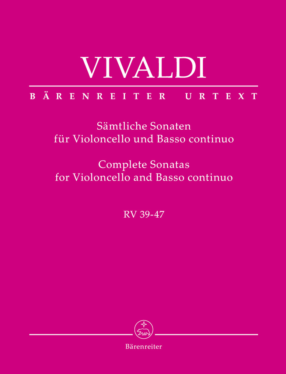 Front Cover Image Sämtliche Sonaten für Violoncello und Basso continuo RV 39-47