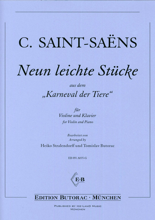 Front Cover Image 9 leichte Stücke aus dem Karneval der Tiere