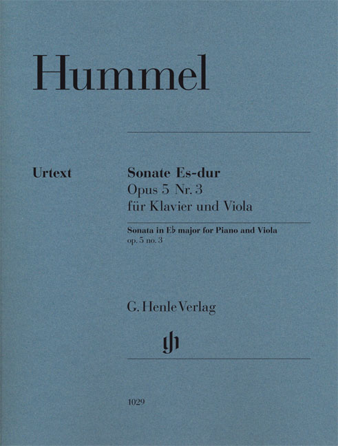 Front Cover Image Sonate für Klavier und Viola Es-dur op. 5/3
