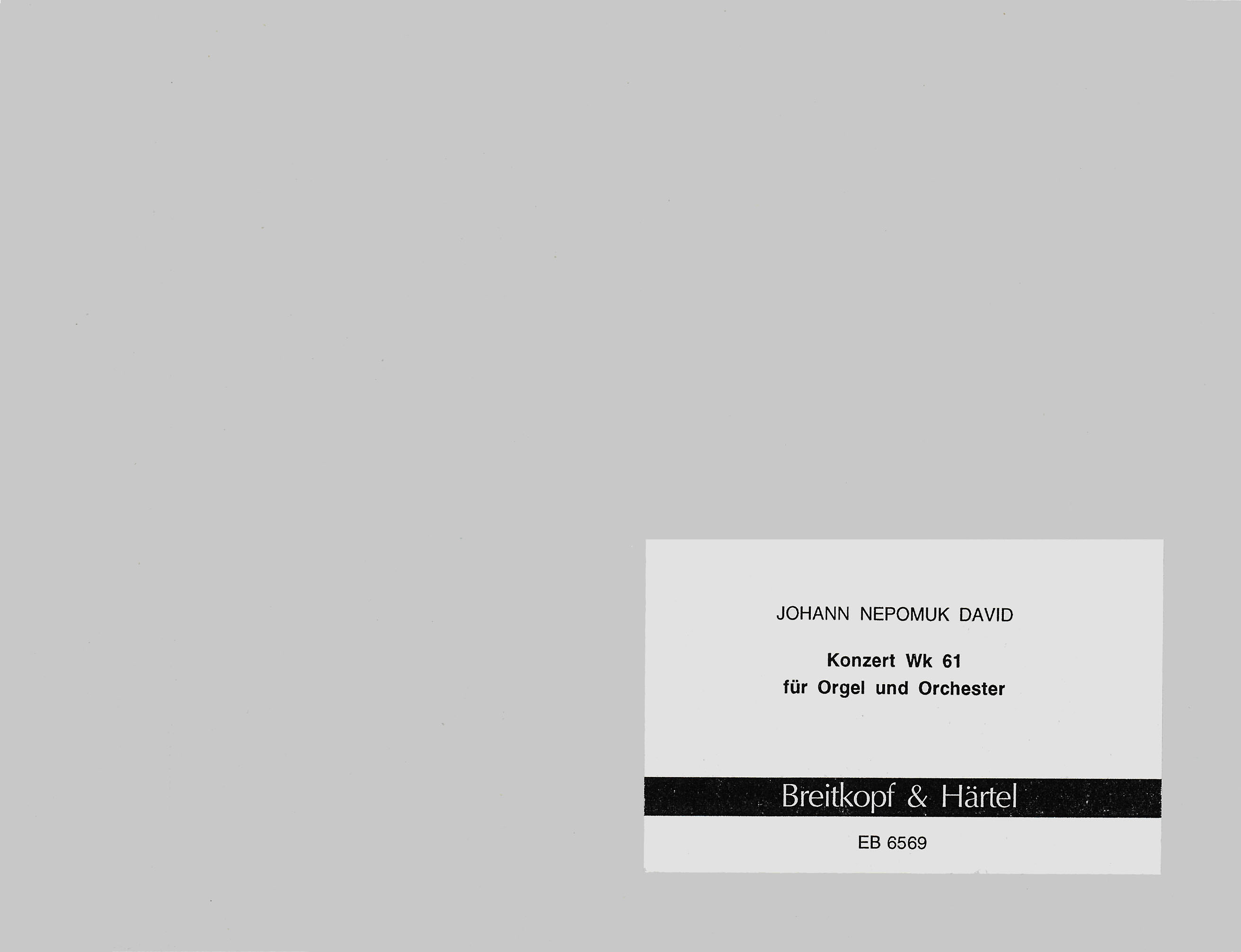 Other Cover Image Orgelkonzert Werk 61