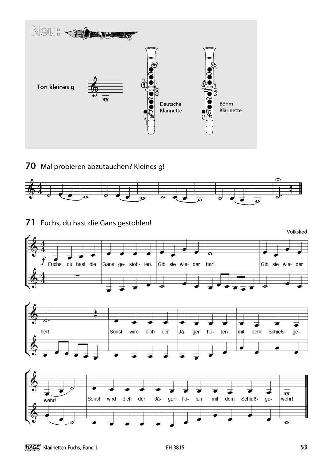 Other Cover Image Klarinetten Fuchs Band 1