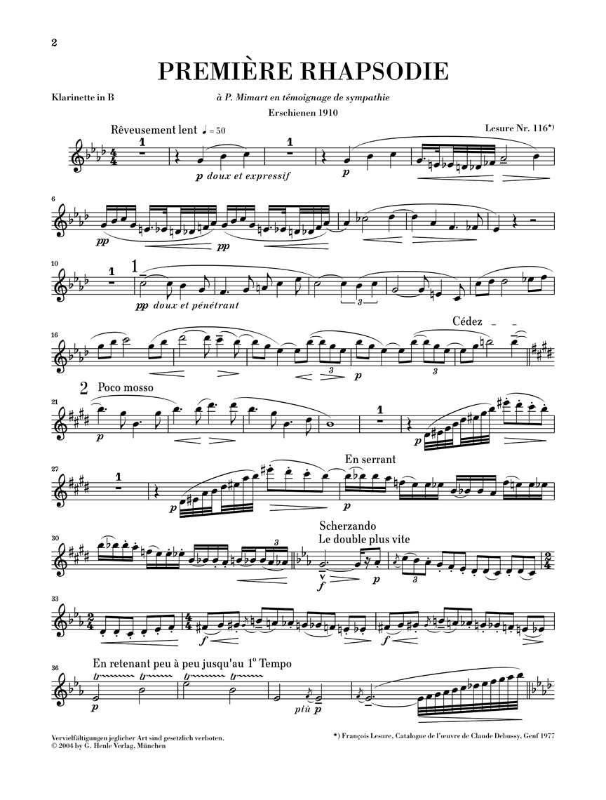 Other Cover Image Première Rhapsodie und Petite Pièce für Klarinette (B) und Klavier