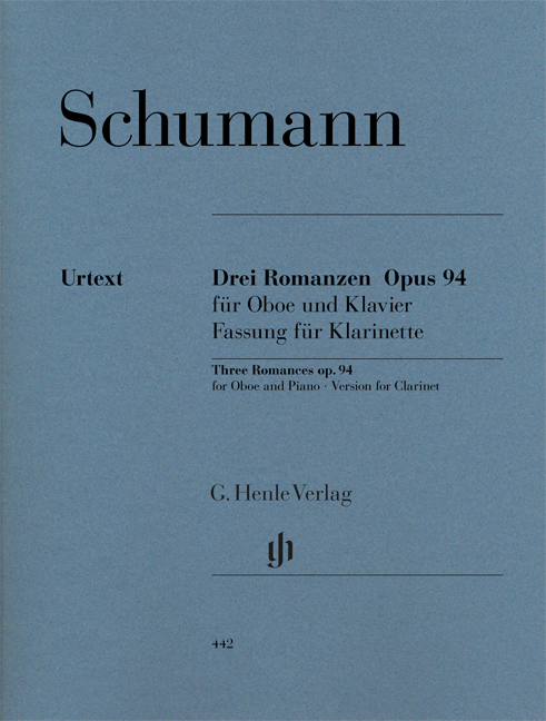 Front Cover Image Drei Romanzen op. 94 für Oboe und Klavier