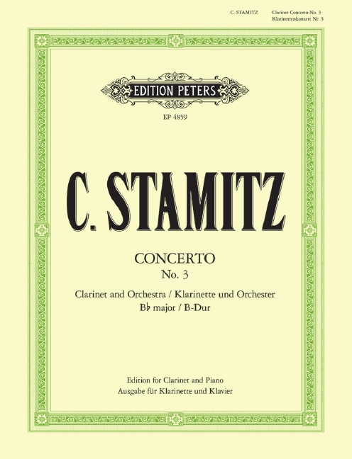 Front Cover Image Konzert für Klarinette und Orchester Nr. 3 B-Dur