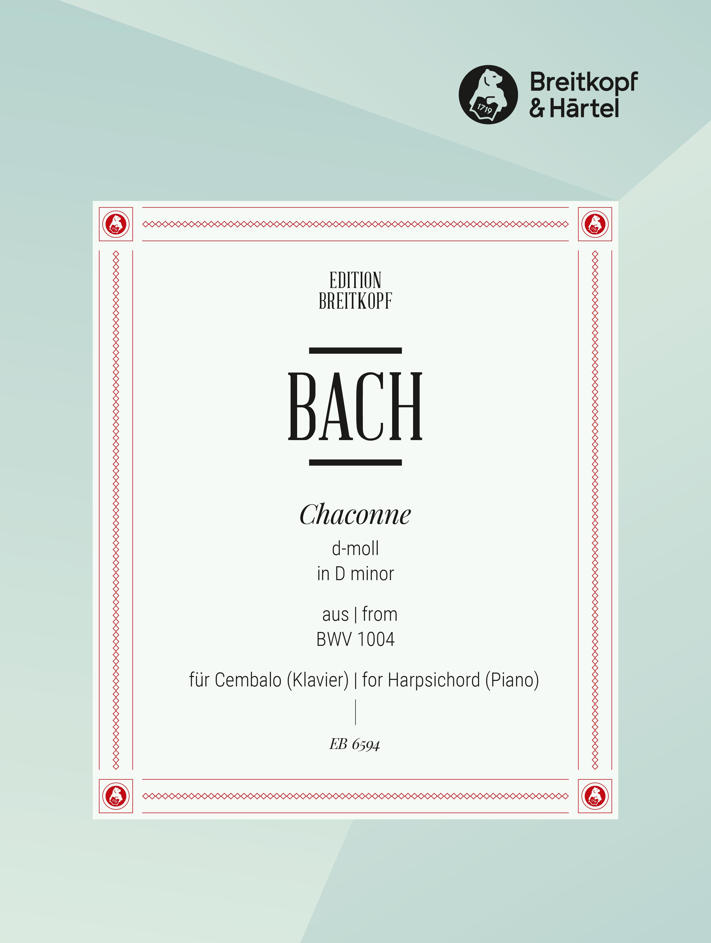 Other Cover Image Chaconne aus der Partita II d-moll BWV 1004